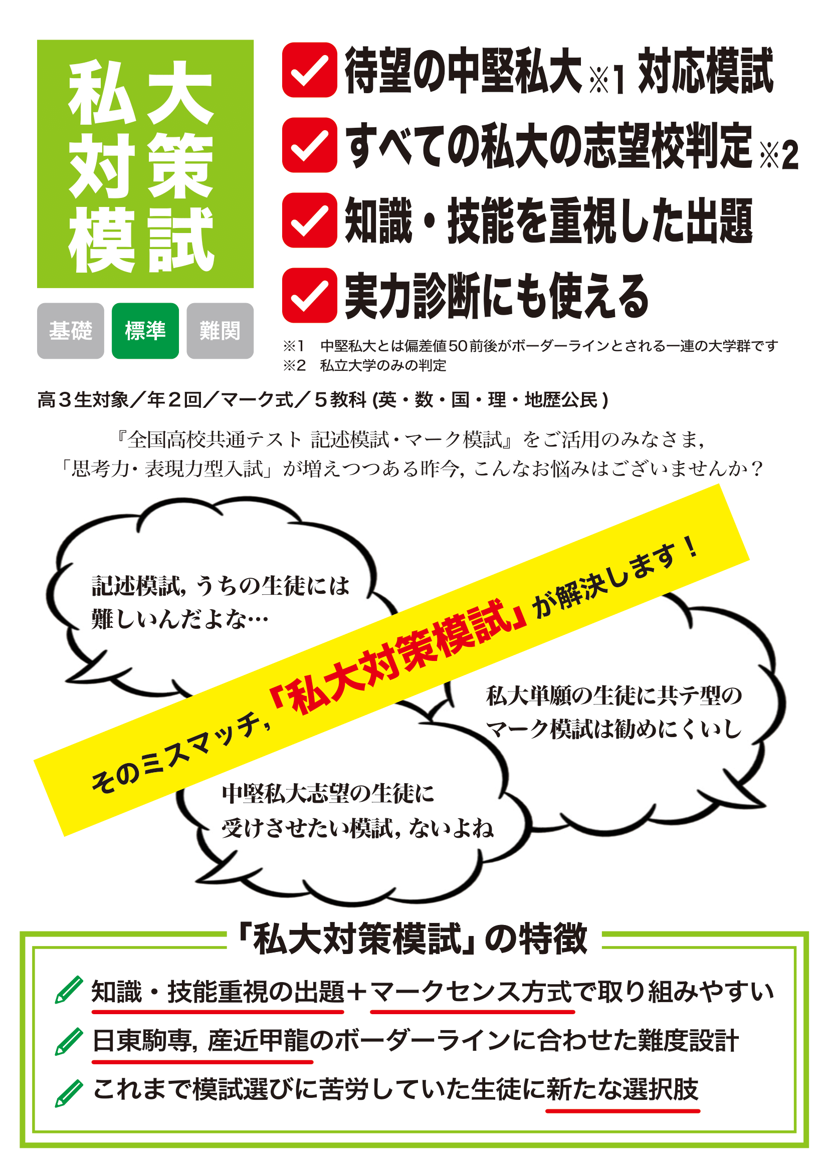 私大対策模試
